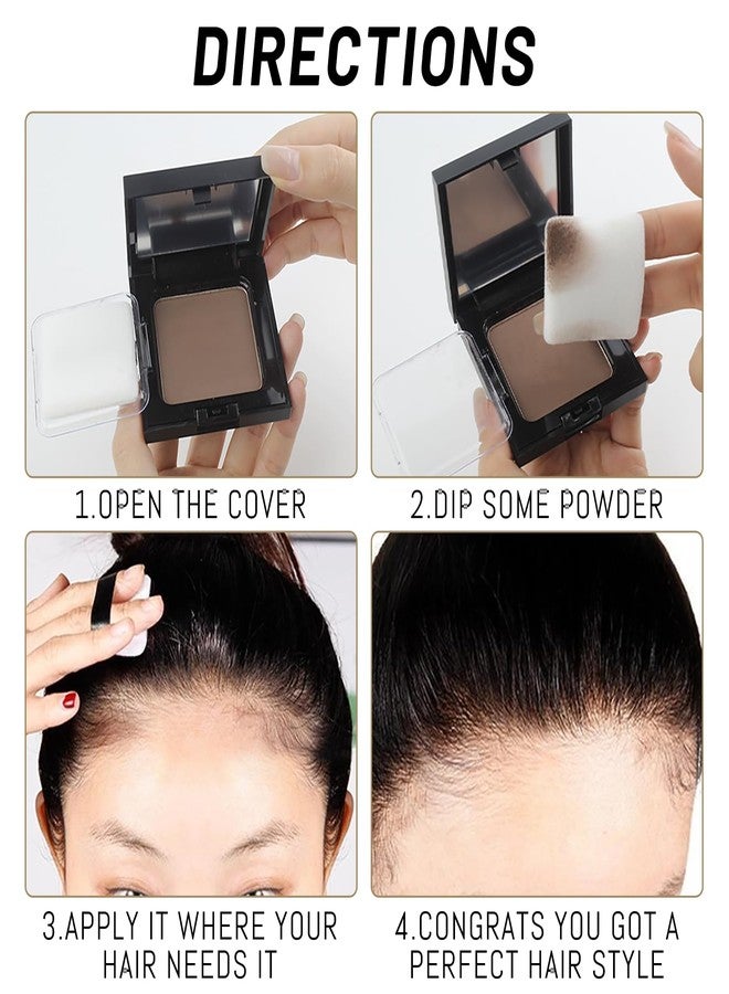 VOLLUCK Root Touch Up Powder, Instantly Cover Gray Hairline Powder, Root Touch Up powder for Women & Men,Bald Spots, Eyebrows (Dark Brown, 0.42 Ounce (Pack of 1)) - Image 5